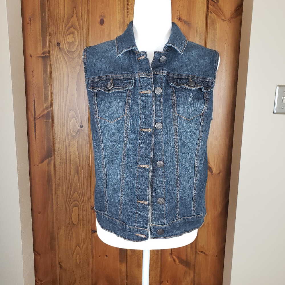 Xhilaration Denim Vest, sz XL